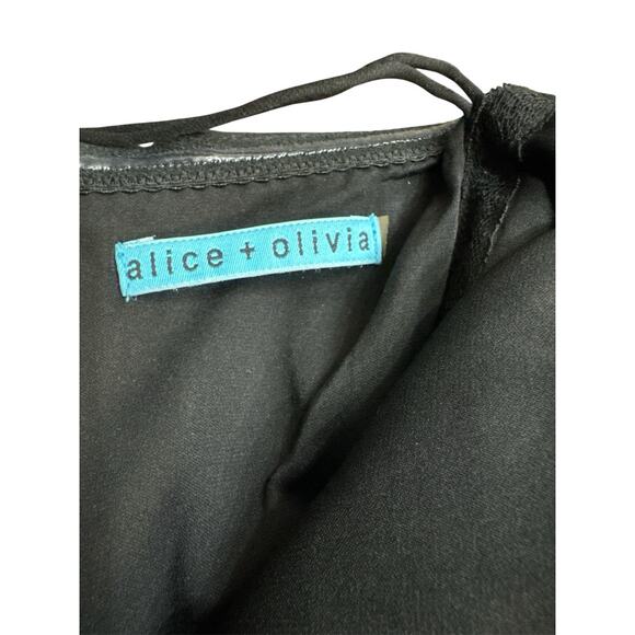 ALICE + OLIVIA BLACK WHITE POLKA DOT STRAPLESS PEPLUM TOP WOMEN’S SIZE 8 - Picture 3 of 4